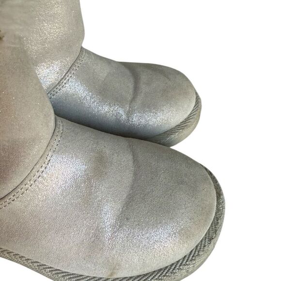 Toddler Girls Stride Rite Arabella Winter Silver Fur Trim Winter Boots BG55262 8 - Picture 3 of 5